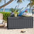 thumbnail image 5 of Homall 82 Gallon Outdoor Storage in Resin Deck Box Lockable Deck Box, Gray, 5 of 7