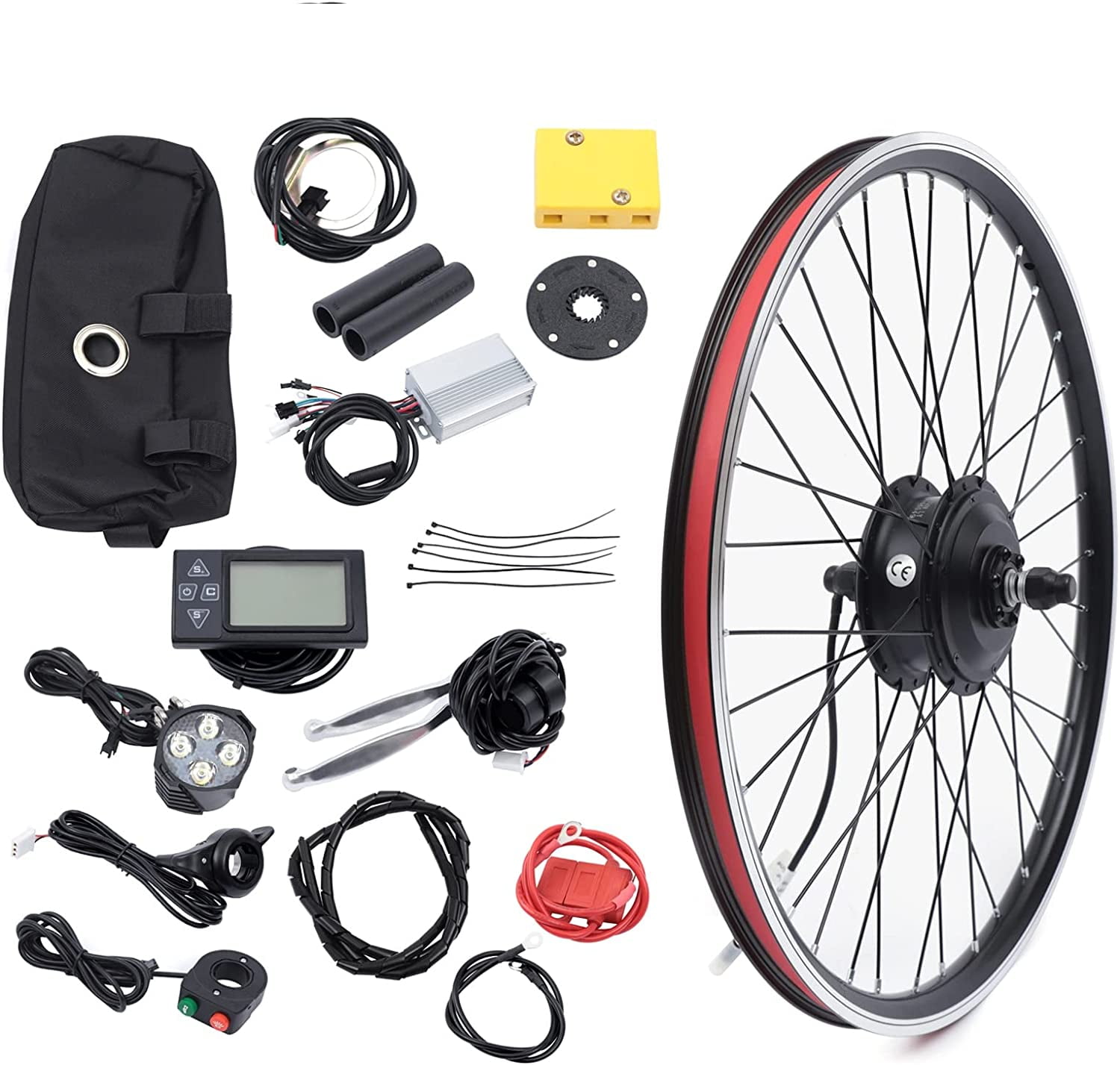 Fichiouy 1000W 48V 20" Electric Bicycle Motor Conversion Kit Ebike