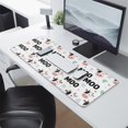 thumbnail image 2 of Long Mouse Pads for Desk,White Cow Moo Heart Pattern Desk Mats on Top Of Desks, Desk Mouse Pad Extra Large with 3mm Non-Slip Base and Stitched Edge for Gaming,Office,Work,Home 31.5"x11.8", 2 of 6