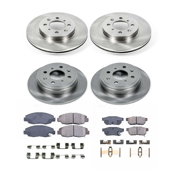 Ultimate Brakes Front and Rear Ceramic Brake Pad and Rotor Kit with Hardware WM81010