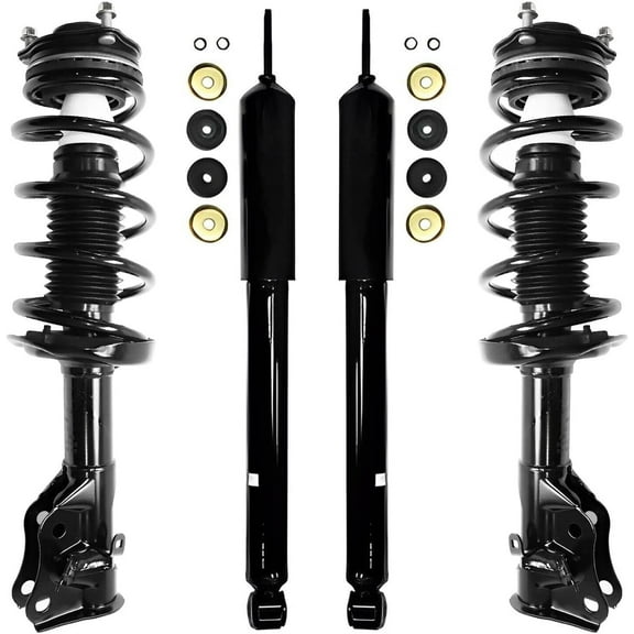 Detroit Axle - Front Struts & Coil Springs Rear Shock Absorbers Replacement for 2006-2011 Honda Civic DX EX LX Coupe - 4pc Set