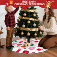 thumbnail image 5 of 36 Inch Christmas Tree Skirt – Velvet Plush Tree Mat, Soft Thickened Polyester with Red Ties, Single-Sided Printing, Available in 30in/36in/48in, Perfect for Holiday Xmas Tree Decoration, 5 of 7