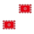 thumbnail image 1 of Matsuzay Manteles individuales de Fiesta de Navidad Cena de boda de invierno Aislamiento térmico Estera de comedor no tejido verde Rojo/35*25cm 2piezas, 1 of 6