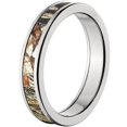 thumbnail image 2 of 4mm Half-Round Titanium Ring with a Mossy Oak Duck blind Camo Inlay, 2 of 3