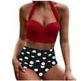 thumbnail image 4 of Conjunto de bikini a la moda para mujer, traje de baño de dos piezas, traje de baño relleno sin almohadilla en el pecho, ropa de playa con soporte de acero Fridja  nalpqowj52446, 4 of 4