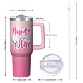 thumbnail image 2 of ‎"Nurse Fuel" 40oz Tumbler with Handle, Stainless Steel Insulated Mug, Leak-Proof Splash Lid, The Ultimate Gift for Nurse Friends and Coworkers, Nurse Week, 2 of 5