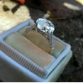 thumbnail image 3 of 925 Silver 2Ct Oval Lab-Created Aquamarine Diamond Women Wedding Ring 14K White Gold Plated, 3 of 4