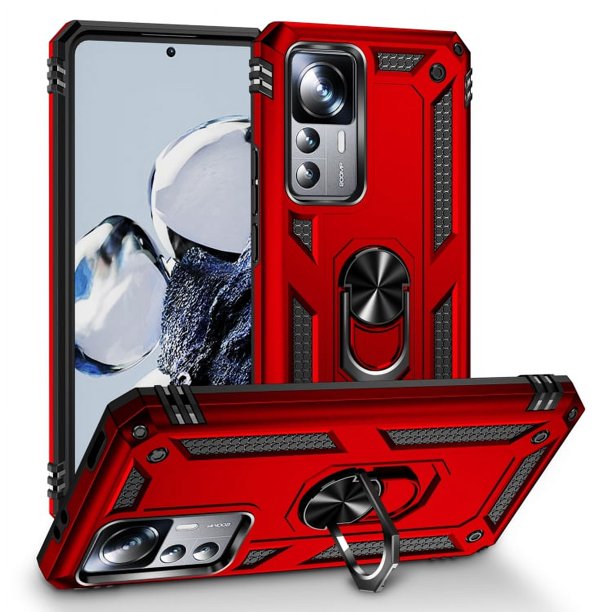 Funda de teléfono para Xiaomi 12T de Uso Rudo Shockproof + Cristal 9D