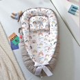 thumbnail image 1 of Cuna portátil extraíble y lavable resistente a la presión, nido biónico para bebé, almohada para bebé, cuna de viaje, 1 of 6