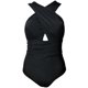 thumbnail image 5 of Traje de baño de una pieza sexy de color sólido con pecho cruzado que cubre el vientre y adelgaza el tamaño grande para mujer traje de baño bikini de talla grande, 5 of 5