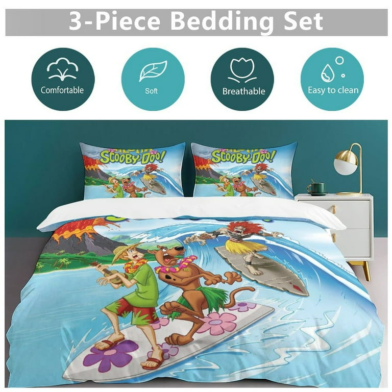 Scooby Doo Bedding Set Anime Bedding Set Cartoon Duvet Cover Set