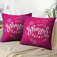 thumbnail image 3 of LALILO Throw Pillow Covers Women Day Lettering Happy Womens Day Cushion Cover 18" x 18", 3256 Pack, 3 of 6
