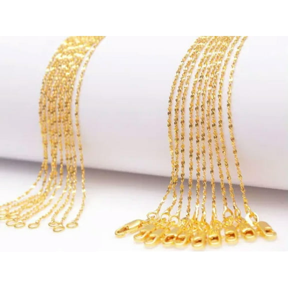 10PCS 18KGF Gold Star Chain Making Pendant Necklace Accessories Jewelry Necklac