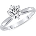thumbnail image 2 of IGI Certified 1 Carat Diamond Solitaire Engagement Ring for Women in 14k White Gold Size 5.5 by Beverly Hills Jewelers, 2 of 4
