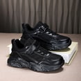 thumbnail image 2 of LYHaoo Lightweight Breathable Mesh Sneakers For Boys And Girls Comfortable Soft Thick Sole Running Shoes for School Sports,Black,Sizes 12(7.24") Little Kid, 2 of 6