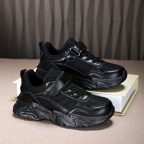 uikmnh Kids All Breathable Mesh Sneakers Hook and Loop Casual Shoes with Sole for Boys and Girls Size:8-9 Years