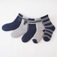 thumbnail image 4 of NOLDARES Unisex Kids Toddler Calf Socks, Thick Warm for Boys Girls Winter Outdoor & Cold Home Floors 5-Pairs, 4 of 9