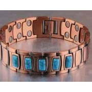My Copper, Copper Magnetic Link Bracelet Turquoise Style with Free Link Removal Tool