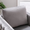 thumbnail image 3 of Mid-Century Modern Armchair Living Room Chair with Steel Legs Accent Chair with Fabric and Tufted Button Home-Office-Furniture, 3 of 7