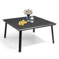 thumbnail image 2 of Crestlive Products 57" Outdoor Aluminum Patio Dining Table for 6-8 People with Umbrella Hole, Weather Resistant Outdoor Dining Table for Backyard, Patio, Garden, Black, 2 of 8