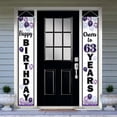 thumbnail image 5 of Happy 63rd Birthday Decorations,63rd Purple Balloon Birthday Theme Door Hanging Banner Sign - Cheers to 63 Years Old Bday Party Supplies., 5 of 10