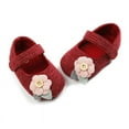 thumbnail image 4 of Infant Girl Shoes Mary Jane Flats Wedding Dress Shoes Soft Newborn Baby Girls Princess Crib Shoe First Walkers, 4 of 5