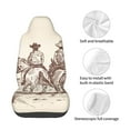 thumbnail image 4 of Wukai Cowboys Riding Horses Full Set Car Seat Covers with Soft Padding Universal Auto Front Seats Protector and Cushion Mat, 4 of 5