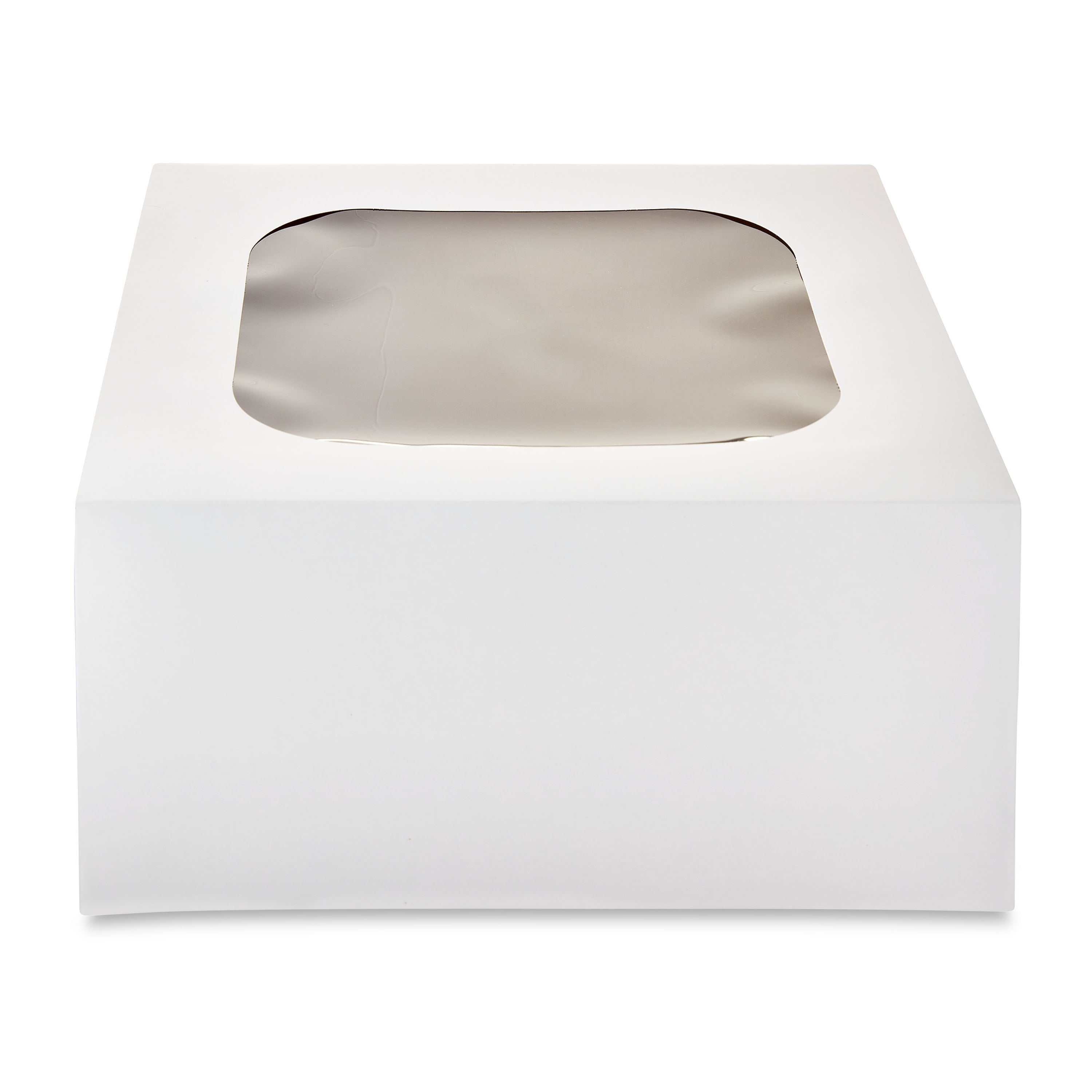Zofanvo 12x12x8 Inch Cake Boxes With Window - 3 Pack, White Disposable Bakery Boxes