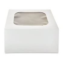 12" x 12" x 6" White Cake Boxes with Windows, 2 Count, by Way To Celebrate
