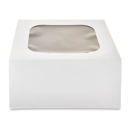 12" x 12" x 6" White Cake Boxes with Windows by Way To Celebrate (2 count)