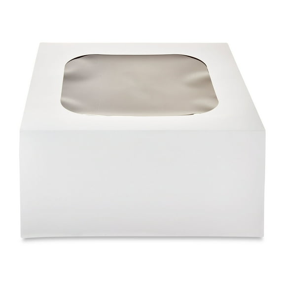 12" x 12" x 6" White Cake Boxes with Windows by Way To Celebrate (2 count)