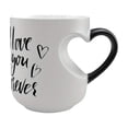thumbnail image 2 of Liulin Heat Changing Mug, Heart-Shaped Color Changing Magic Ceramic Mug, Funny Heat Sensitive Coffee Mugs Reveals Surprise Design When Filled with Hot Drinks, Romantic Gifts for Couples, 11 oz, White, 2 of 9