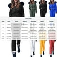 thumbnail image 7 of gbyLJF Womens Onesie Ski Suit Winter Outdoor Sports Waterproof Snowsuit Thickened Cotton-padded Zip Up Jumpsuits Jacket, 7 of 7