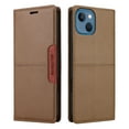thumbnail image 3 of Compatible WIth iPhone 13 Wallet Case,Magnetic Closure,Flip Folding Kickstand,With Card Slots,[RFID Blocking],With Shoulder Strap&Lanyard,PU Leather+TPU Shockproof Anti-fall Phone Case,Brown, 3 of 9