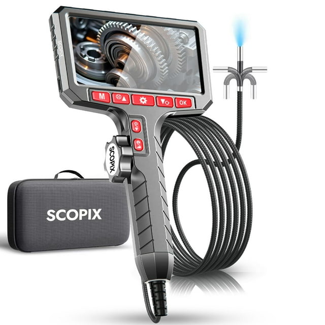 Boroscopio SCOPIX de doble dirección con cámara HD de 5 pulgadas y 5 m