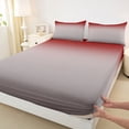 thumbnail image 3 of Homewish Modern Minimalism Desgin Queen Sheet Sets,Gradient Style Flat Sheet,Red Gray Queen Fitted Sheet For Girls Kids,Breathable Home Decor,4pcs, 3 of 7