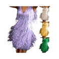 thumbnail image 2 of DYMADE Womens Sequins Cocktail Dance Mini Dress Vintage Swing Fringe Flapper Dress, 2 of 3