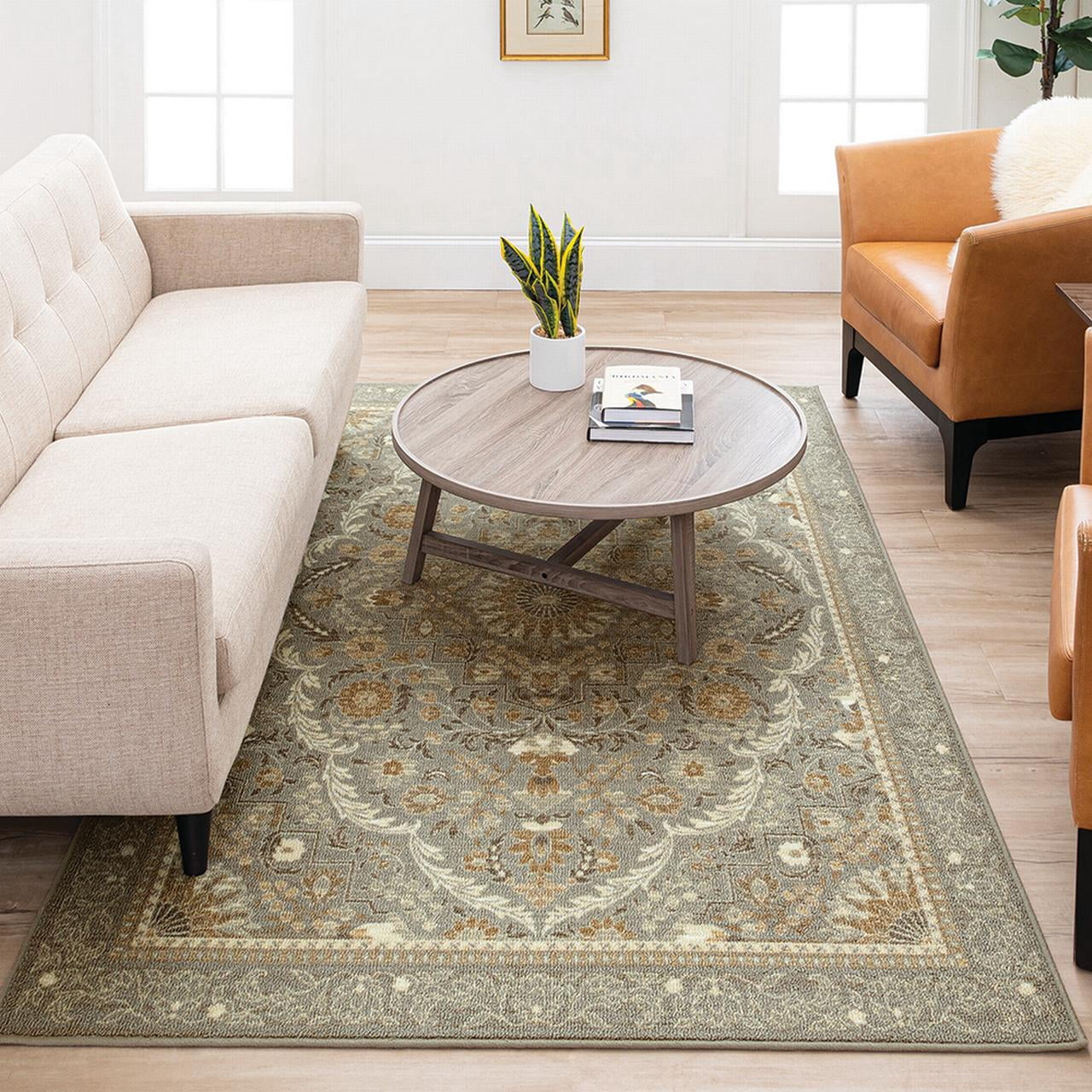 Mohawk Home Kinsale Grey Printed Area Rug, 7' 6" x 10'