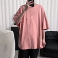 thumbnail image 4 of MSJUHEG Mens Shirts Workout Tops Raglan Round Neckline Short Sleeve Men'S Oversized T-Shirt Lifestyle Apparel Workout And Fitness Casual Hip-Hop Top Shirts For Men Pink L, 4 of 6