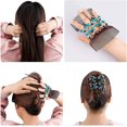 thumbnail image 5 of BRILLAR Juego de peines para el cabello con perlas, 6 piezas, peines elásticos con doble clip, 5 of 5