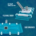 thumbnail image 3 of U.S. Pool Supply Professional 16" Weighted Flexible Swimming Pool Vacuum Head with Side Brushes, Swivel Hose Connection, EZ Clip Handle - Heavy Duty, Clean Floor Debris, Connect 1-1/4" or 1-1/2" Hose, 3 of 4
