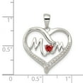 thumbnail image 2 of White Sterling Silver Charm Pendant Themed Cubic Zirconia CZ Brown 22 mm 21, 2 of 3