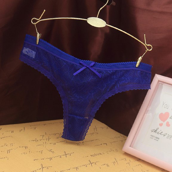 HUPOM Period Underwear For Women Silk Underwear For Women Low waist Elastic Waist Solid Briefs Blue One Size