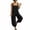Black, variant on Women's Jumpsuits Cotton Blend Comfy Harem Pants Women Casual Sleeveless Square Neck Rompers for Women Solid Color Daily Womens Summer Clothes with Pockets Green M
