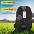 thumbnail image 3 of Vizari 'Avila' Soccer Backpack | Versatile Multiple Sports Bag for Ultimate Convenience | For Kids and Adults - BLACK/RED, 3 of 6