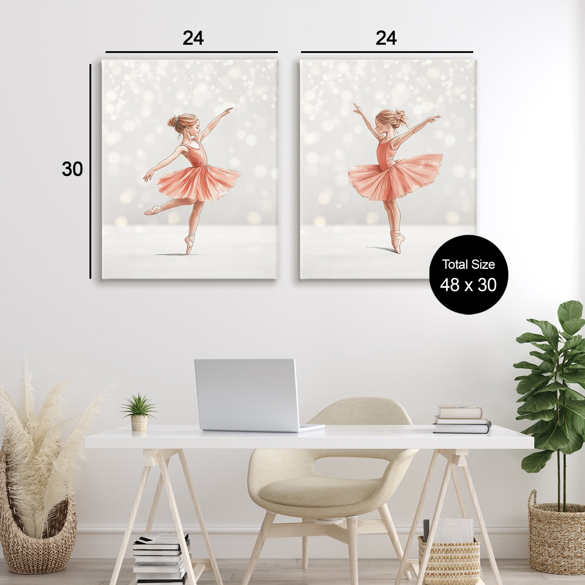 Stupell Industries Dancers In The Light 2 Piece Canvas Wall Art Set, design by Christine Simpson Art