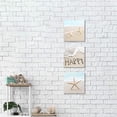 thumbnail image 5 of Seaside Scene Picture Canvas Print: Ocean Starfish on Beach Sand Artwork Painting for Wall Art for Bedroom (12" W x 12" H x 3 PCS,Multi-Sized), 5 of 6