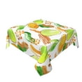 thumbnail image 2 of YFYANG Square Polyester Table Cloth, 60" x 60" Reusable Table Cover Kitchen Dining Room Green Abstract Fruit Doodle Decorative Tablecloths for Tables of 2-4 People, 2 of 8