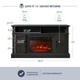 thumbnail image 5 of BELLEZE  58" TV Stand with 23" Electric Fireplace, Fireplace TV Console for TV up to 65 Inch, Home Entertainment Center with Storage Cabinet & Adjustable Shelves - Astorga (Rustic Grey), 5 of 7
