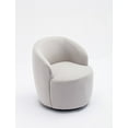 thumbnail image 6 of Swivel Accent Chair with Arm Rest, Armchair for Nursery, Living Room, Bedroom, Office & Studio, Velvet, Gray, 6 of 7